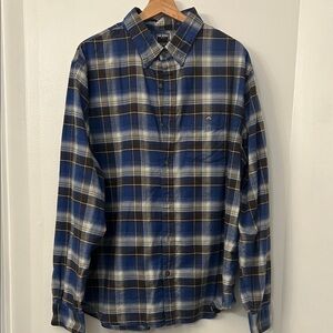 Todd Snyder Blue and White Plaid Men's Shirt